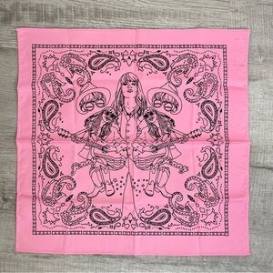 20” Jenny Lewis concert merch pink bandana new condition 100% cotton